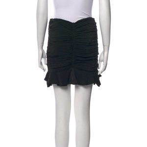 Isabel Marant Ruffle Mini Skirt, Black, US6, FR38